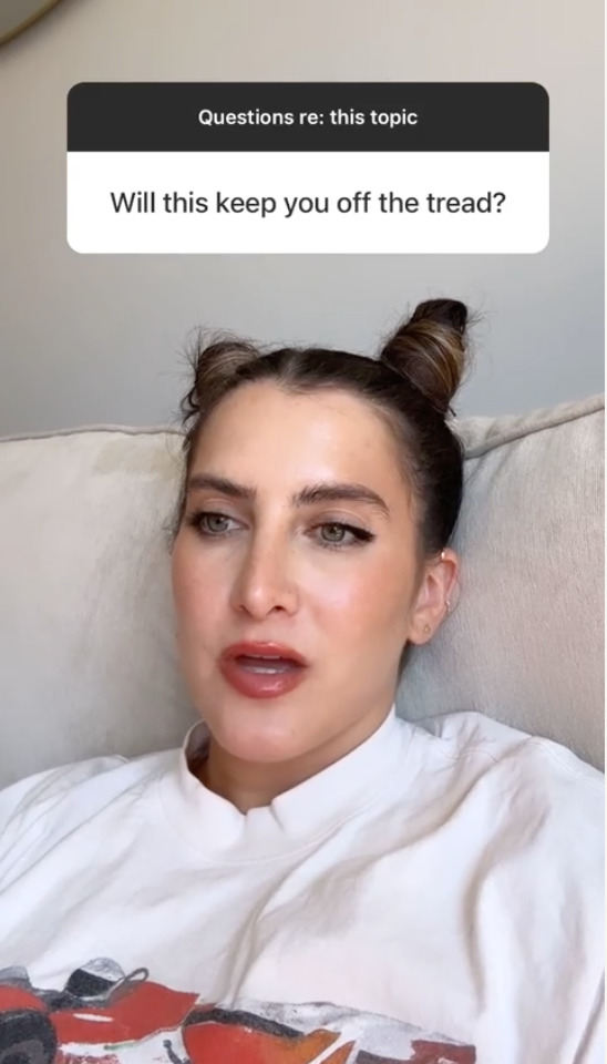 Camila's Instagram Stories sharing running update.